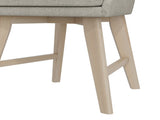 Studio Dining Chair in Linen with White Wash color Solid Wood Legs B127P495087