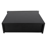 ZUN 19" 3U Steel Plate DJ Drawer Equipment Cabinet with Keys Black 06087536