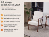 Mid-Century Modern Accent Chair, Arm Chair Living Room Chairs Pillow Upholstered Reading Chair W2989P295373
