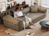 78.8" Compression Sofa,Convertible Floor Sofa Bed-with Pillow Back Support Armrest,Comfy Futon Couch W2824P373431