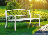 50" Iron Outdoor Courtyard Decoration Park Leisure Bench 33511876