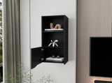 Black Wall Cabinet with One Door B062P252132