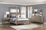 Gray Oak Finish Classic Transitional Bedroom Furniture 1pc Nightstand of 2 Drawers Open Bottom Shelf B011P210715
