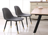 Lassan Contemporary Fabric Dining Chairs, Set of 4, Gray T2574P164529