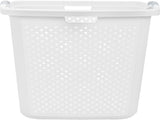 2.5 Bushel XL Plastic Laundry Basket, White, 2 Pack 26172421
