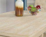 Amonia Urban Style Wired White Finish Wood Turned-Leg Dining Table T2574P165165