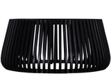 Contemporary 31" Solid Wood Drum-Shaped Coffee Table, Living Room Sofa Table, Black B011P217881