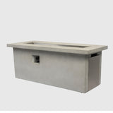 ZUN 60in Concrete Fire pit table Rectangular Propane Gas Fire Pit Table with Storage Cabinet W853P202206