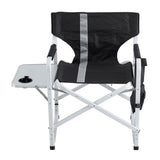 2-piece Padded Folding Outdoor Chair with Side Table and Storage Pockets,Lightweight Oversized W24172217