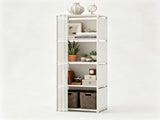 5 Tier Storage Cabinet Closet Organizer with PEVA Curtain, Galvanized Steel Frame, 48.9 H x 15.4 81429977