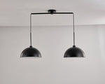 ZUN Industrial Modern Black Double Pendant Light – Adjustable Ceiling Hanging Lamp with Matte Finish for W1340P251921