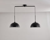 ZUN Industrial Modern Black Double Pendant Light – Adjustable Ceiling Hanging Lamp with Matte Finish for W1340P251921