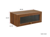 Countertop Storage Cabinet with Glass Flip-up Door, Small Pantry Spice Rack Organizer for Coffee Bar W331P533385
