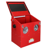 ZUN 30 Gallon Bench Top Air Sandblasting Cabinet Sandblaster Abrasive Blast Large Cabinet with Gun and 4 62535133