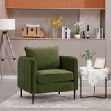 Accent Chair for Living Room, Velvet Comfy Single Sofa Chair Mid-Century Modern Armchair with 1 W3244P325833