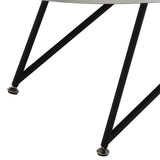 Weathered Grey Oak and Black Oval Coffee Table B062P181352