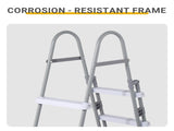 4 Steps 52in Pool Ladder Iron Grey Frame White Steps Safety Ladder 37309487