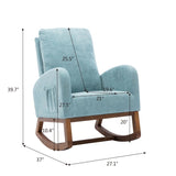 ZUN COOLMORE living room Comfortable rocking chair living room chair Light Blue W395137788