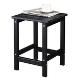 36*36*47cm Single Layer Square HDPE Side Table Black 05086135