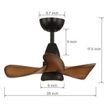 ZUN 28 In.Intergrated LED Ceiling Fan 97106043