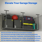 ZUN 3 ft. x 8 ft. Overhead Garage Storage Rack Heavy Duty Metal Garage Ceiling Storage Racks 24684900