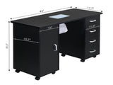 MDF Single Door 4 Drawers With Fan Black Nail Table 47343861