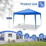 ZUN 10'x10' Gazebo Waterproof Outdoor Canopy Patio Tent Party Tent for Wedding BBQ Cater, Blue 44411827