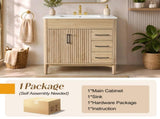 30-Inch Bathroom Vanity with Ceramic Sink, Soft-Close Doors and Drawers, Modern Traditional N729P512871N