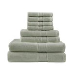 ZUN 100% Cotton 8 Piece Antimicrobial Towel Set B035129622