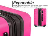 3 Piece Luggage Set Hardside Spinner Suitcase with TSA Lock 20" 24" 28" Available 81375301