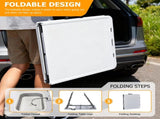 50" Folding Fish Cleaning Table with Sink, Bi-Folding Portable Camping Sink Station with Drain Hose, 37035974