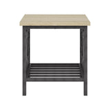 3-Piece Occasional Table Set Coffee Table and 2 End Tables Faux Marble Black Metal Finish Living B011P289731