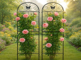 Metal Garden Trellis, 2 Pack Metal Trellis for Climbing Plants, Indoor/Outdoor Plant Trellis for W840P321535