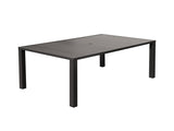 Outdoor Dining Table for 6 Person, Rectangular Slatted Metal Patio Table for Deck Garden Lawn W1859P359856