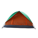 ZUN 2-Person Double Door Camping Dome Tent Orange & Green 63373900