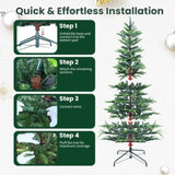 Artificial 4ft Green LED-lit Christmas Tree with 298PE/PVC Mixed Branch Tips,Hinged Premium & 31918153