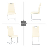 Modern Light Yellow PU dining chair living room chair upholstered chair, electroplated metal chair W210P179894