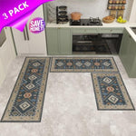 ZUN Kitchen Rug Sets 3 Piece with Runner Non Slip Kitchen Rugs and Mats Washable Kitchen Mats for Floor 63431658