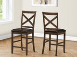Dining Chair, 44" Height, Set Of 2, Side, Upholstered, Counter Height, Dining Room, Kitchen, Dark B2710P287015