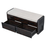 ZUN TREXM Rustic Storage Bench with 2 Drawers, Hidden Storage Space, and 3 False Drawers at the Top, WF323695AAP