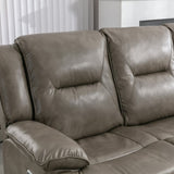 3 Seater Home Theater Recliner Manual Recliner Chair with a LED Light Strip Two Built-in Cup Holders WF323623AAE