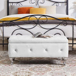 ZUN Storage Bench, Flip Top Entryway Bench Seat with Safety Hinge, Storage Chest with Padded Seat, Bed W135959019