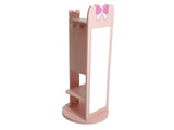 Pink, bow-themed, MDF painted finish, 1-door, 1-shelf, rotatable base, 98506824