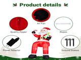 10.6FT Sitting Santa Inflatable, 6 LED Lights, 210D Polyester Christmas Decor, US Plug 85392060