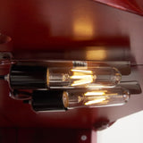 Lighted Corner Curio Cabinet with Tempered Glass Doors & Shelves - Elegant Cherry Display Case with W1758P294650