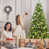 PE/PVC Mixed Automatic Christmas Tree With Lights Xmas Decoration Light Up Holiday Season 15678338