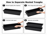 2-piece dual-purpose plastic livestock feed trough Suitable for daily feeding of horses, goats, 93951136