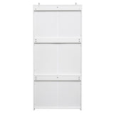 ZUN 2-Door Wardrobe with 3 Drawers High Wardrobe Armoire With 2 Rattan Door For Living Room, Bedroom W2232P162480