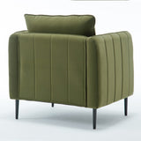 Accent Chair for Living Room, Velvet Comfy Single Sofa Chair Mid-Century Modern Armchair with 1 32033954
