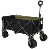 Collapsible Folding Wagon 300L,49" Extra Long Collapsible Wagon with Tailgate, All-Terrain 7"x 4" W321P297098